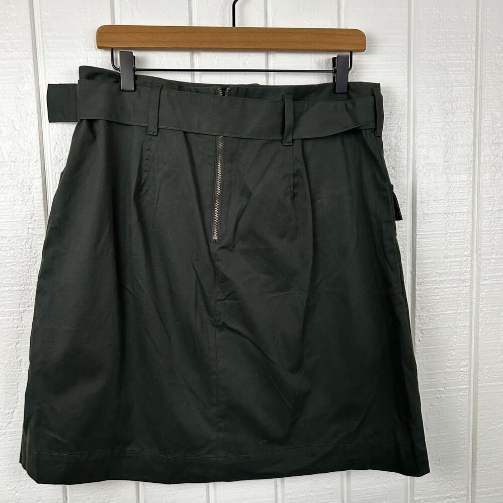 NWT Banana Republic Utility Skirt Green Belted Mini Pocket Womens 10 Tall - Picture 5 of 8